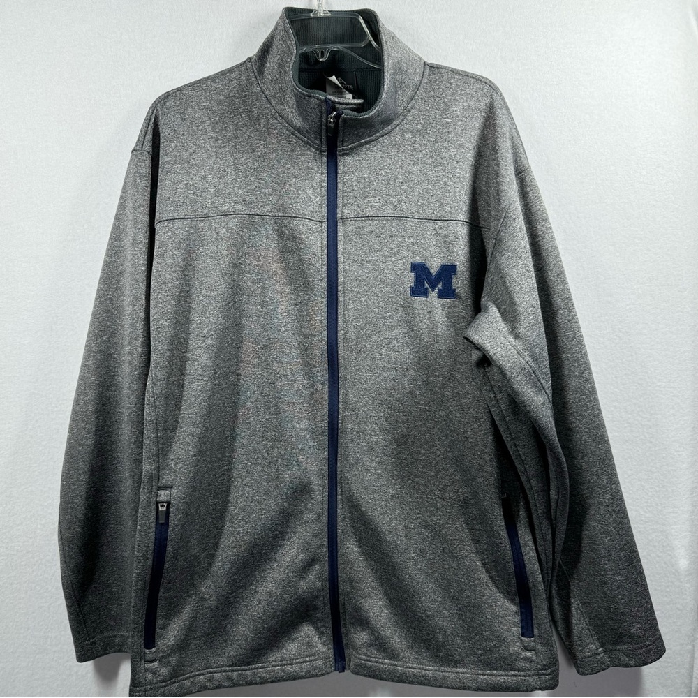 Michigan Men's Knights Apparel Full Zip Jacket Sz Large Gray